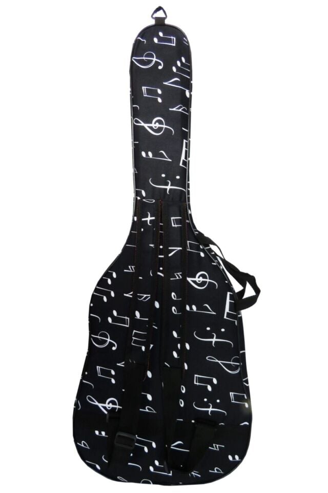 Profesyonel Su Geçirmez, 20 Mm Pedli Gigbag Akustik Gitar Kılıfı Nota Desenli
