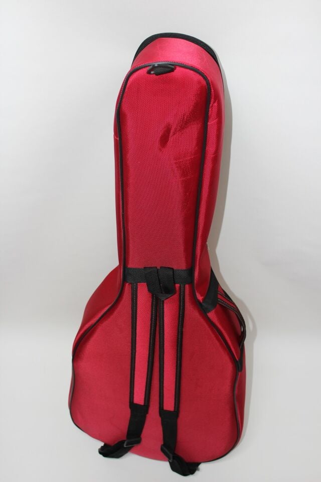 Profesyonel Su Geçirmez 20 Mm Pedli Gigbag Akustik Gitar Kılıfı Kırmızı